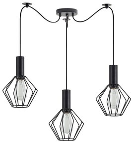 Φωτιστικό Οροφής Adept Tube 77-8528 65x65x300cm 3xE27 60W Black Homelighting