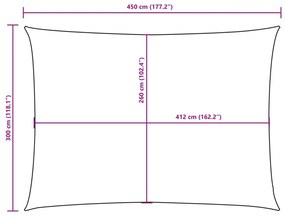 Πανί Σκίασης Ορθογώνιο Τερακότα 3 x 4,5 μ. από Ύφασμα Oxford - Καφέ