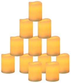vidaXL Κεριά LED Χωρίς Φλόγα 100 τεμ Θερμό Λευκό Φως & Τηλεχειριστήριο