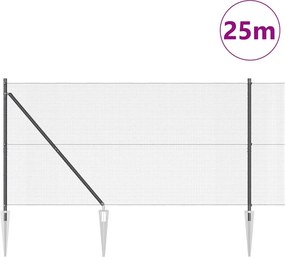 vidaXL Συρματόπλεγμα με ακίδες Χάλυβας και PVC Γκρι Δίχτυ