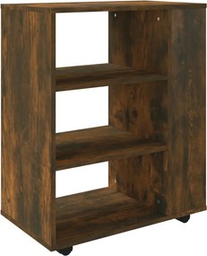 vidaXL Ντουλάπι Με Ροδάκια Καπνιστή Δρυς 60 x 35 x 75 εκ. Επεξ. Ξύλο