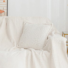 Διακοσμητική Μαξιλαροθήκη Γούνινη (45x45) Silk Fashion NX201 Ivory