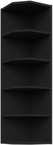 Κρεμαστό ντουλάπι γωνιακό με ράφια Arianna 30 G 108 ZAK-Μαύρο