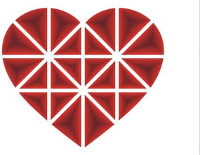 Intra απο ξύλο plywood 3mm-4mm πάχος 3D Heart Layer Mandala Δίασταση 260x260 cm INTRAFABR-4677905