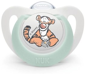 Πιπίλα Ορθοδοντική Star Disney Tiger Με Θήκη 10730904 0-6 Μηνών White-Mint Nuk Σιλικόνη