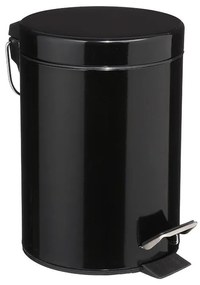 Κάδος απορριμμάτων 3L Dustbin μέταλλο-pp μαύρο 17x17x25 εκ.