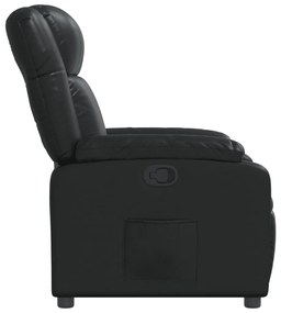 vidaXL Πολυθρόνα Ανακλινόμενη Μαύρη από Συνθετικό Δέρμα
