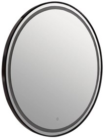 ΚΑΘΡΕΠΤΗΣ ΤΟΙΧΟΥ ΣΤΡΟΓΓΥΛΟΣ ROUNDER HM4503.01 ΑΛΟΥΜΙΝΙΟ ΣΕ ΜΑΥΡΟ-ΦΩΤΙΣΜΟΣ LED Φ80εκ.