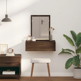 vidaXL Τοίχου Ριχείο Τραπέζι Καφέ Δρυός 60x40x70 cm