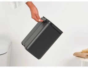 Κάδος Brabantia Bo Small 1008866, 4 L, Ομαλό και αθόρυβο άνοιγμα, Αντιολισθητική βάση, Ορυκτή επίστρωση, Σκούρο γκρι