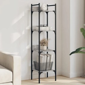 vidaXL Βιβλιοθήκη 4 Επιπέδων Γκρι Sonoma 35x30x138,5 εκ. Επεξεργ. Ξύλο