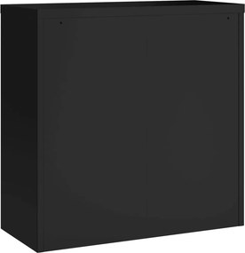 vidaXL Αρχειοθήκη Μαύρη 90 x 40 x 90 εκ. από Ατσάλι