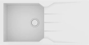 Sanitec Ultra Granite 811 (100x50) - Γρανιτένιος νεροχύτης - Bianco Stone