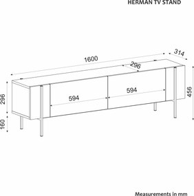 Έπιπλο Τηλεόρασης Καρυδί EFRA 160x31.4x45.6