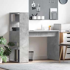 vidaXL Γραφείο Γκρι σκυροδέματος 113 x 54 x 120 εκ. Επεξεργασμένο ξύλο