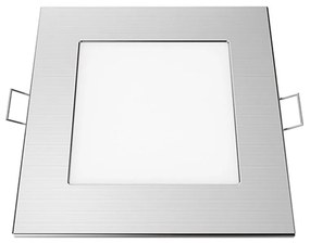 Πάνελ Χωνευτό Plato Led Slim PLATO640SNM 6W 4000K Silver Aca Τετράγωνο