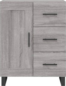 vidaXL Ντουλάπι Γκρι Sonoma 69,5 x 34 x 180 εκ. Επεξεργασμένο Ξύλο