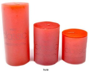 Κερί 373-18-228 SH 7x10cm Orange Σετ 2τμχ Παραφίνη