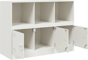 vidaXL Μπουφές Λευκός 99x39x73 εκ. από Ατσάλι