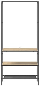 vidaXL Ράφι ρούχων με ράφια Sonoma Δρυς 77 x 30 x 171 εκ