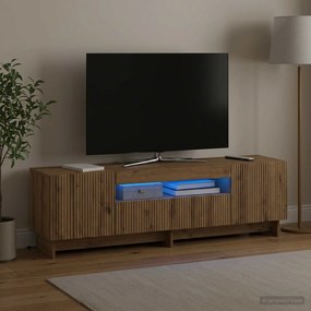 vidaXL Ντουλάπα LED Τηλεόρασης Artisan Δρυς Επεξεργασμένο Ξύλο