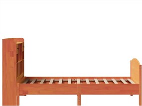 vidaXL Κρεβάτι Βιβλιοθήκη Χωρίς Στρώμα 75x190 εκ Μασίφ Ξύλο Πεύκου