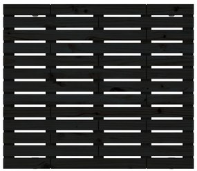 vidaXL Κεφαλάρι Τοίχου Μαύρο 141x3x91,5 εκ. από Μασίφ Ξύλο Πεύκου