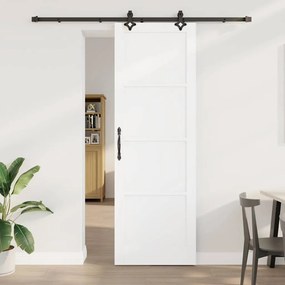 vidaXL Σετ Συρόμενης Πόρτας ORKDAL Λευκό και μαύρο 78 x 232 cm