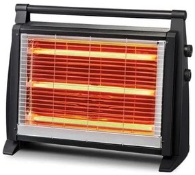 Luxell LX-2830Μ Σόμπα Χαλαζία με Υγραντήρα και Θερμοστάτη 1800W, Μαύρη