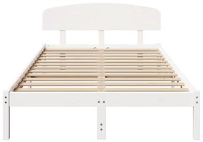vidaXL Σκελετός Κρεβατιού Λευκό 120 x 200 cm Μασίφ ξύλο πεύκου