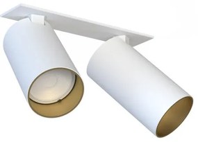 Σποτ Φωτιστικό Ράγας 2xGU10 10W IP20 Mono Surface Nowodvorski-7684-Λευκό-Χρυσό 7684