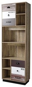 Liberta NUMBER ΒΙΒΛΙΟΘΗΚΗ 2ΠΟΡΤΕΣ SONOMA ΛΕΥΚΟ ΓΚΡΙ 60x29,6xH180cm 60x29,6xH180cm 28-0236