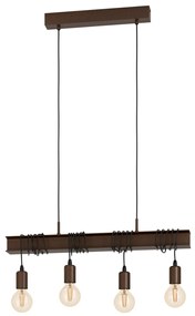 Φωτιστικό Κρεμαστό Eglo 43523 TOWNSHEND 4 Καφέ (Brown)