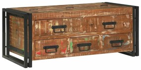 Τραπεζάκι σαλονιού Καφέ 90 x 50 x 38 εκ Μασίφ ανακυκλωμένο ξύλο