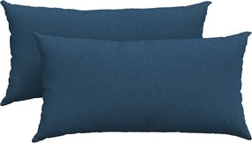 vidaXL Μαξιλάρι Καναπέ 2 pcs Μπλε 80 x 40 cm ύφασμα