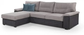 Γωνιακός καναπές κρεβάτι, Dasy σκούρο γκρι- σκούρο μπεζ, με αποθηκευτικό χώρο 295x93x180cm αναστρέψιμος – DEL-TED-044
