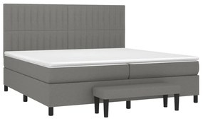 ΚΡΕΒΑΤΙ BOXSPRING ΜΕ ΣΤΡΩΜΑ ΣΚΟΥΡΟ ΓΚΡΙ 200X200 ΕΚ. ΥΦΑΣΜΑΤΙΝΟ 3136782