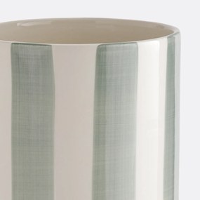 Κεραμικό βάζο με ρίγες, Υ25 εκ., Jaoma