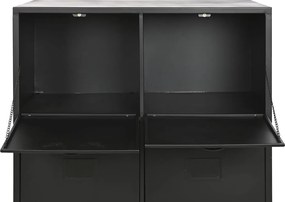Σιφονιέρα Home ESPRIT Μαύρο Μέταλλο Loft 75 x 45 x 80 cm