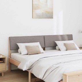 vidaXL Ταπετσαρισμένο κεφαλάρι Taupe 200 cm Στερεά ξυλεία πεύκου