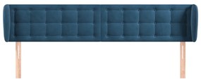 Κεφαλάρι με Πτερύγια Σκούρο Μπλε 163x23x78/88 εκ. Βελούδινο 3117636