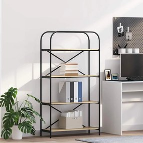 vidaXL Ράφι Βιβλίων Sonoma Δρυς 80 x 30 x 146 εκ Επεξεργασμένο ξύλο