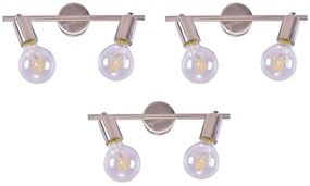 Φωτιστικό Οροφής - Σποτ SE 137-2AN (x3) Soma Packet Nickel mat adjustable spotlight+ - 77-8861 - 51W - 100W - 77-8861