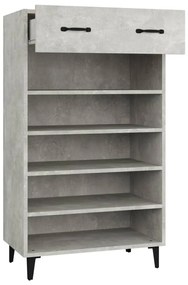 vidaXL Παπουτσοθήκη Γκρι Σκυροδέματος 60x35x105 εκ. Επεξεργασμένο Ξύλο