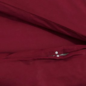 Σετ Παπλωματοθήκης Μπορντό 135x200 εκ. Ελαφρύ Ύφασμα Μικροϊνών - Κόκκινο