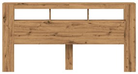 vidaXL LED κεφαλάρι Artisan Oak 200x18,5x103,5 cm Κατασκευασμένο ξύλο