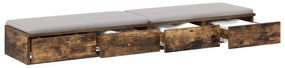 vidaXL Συσκευές Κρεβατιού Καπνιστής Δρυς 140x36,5x16,5 εκ Κατασκευασμένο Ξύλο