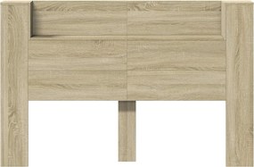 vidaXL Κεφαλάρι Ντουλάπι με LED με ράφι Σονόμα 160 x 16,5 x 103,5 cm
