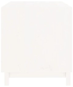 vidaXL Σπιτάκι Σκύλου Λευκό 90 x 60 x 67 εκ. από Μασίφ Ξύλο Πεύκου