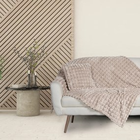 Κουβέρτα Fleece Καναπέ 130x170εκ. Blankets 1357 Taupe Das Home